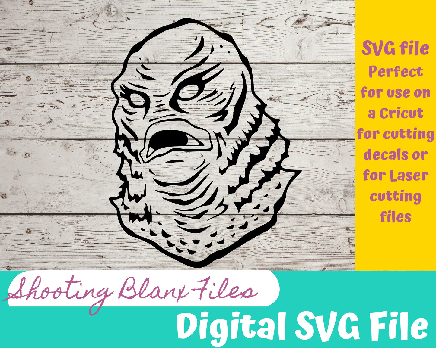 Swamp Classic Horror SVG files perfect for Cricut, Cameo, or Silhouette also for laser cutting Glowforge
