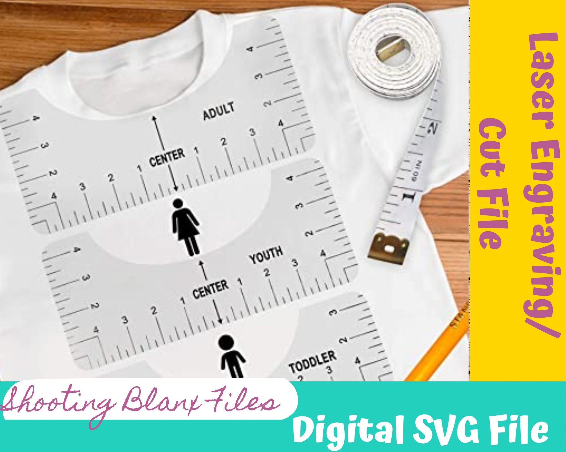 T-shirt ruler - t-shirt alignment tool, SVG Bundle, T-shirt