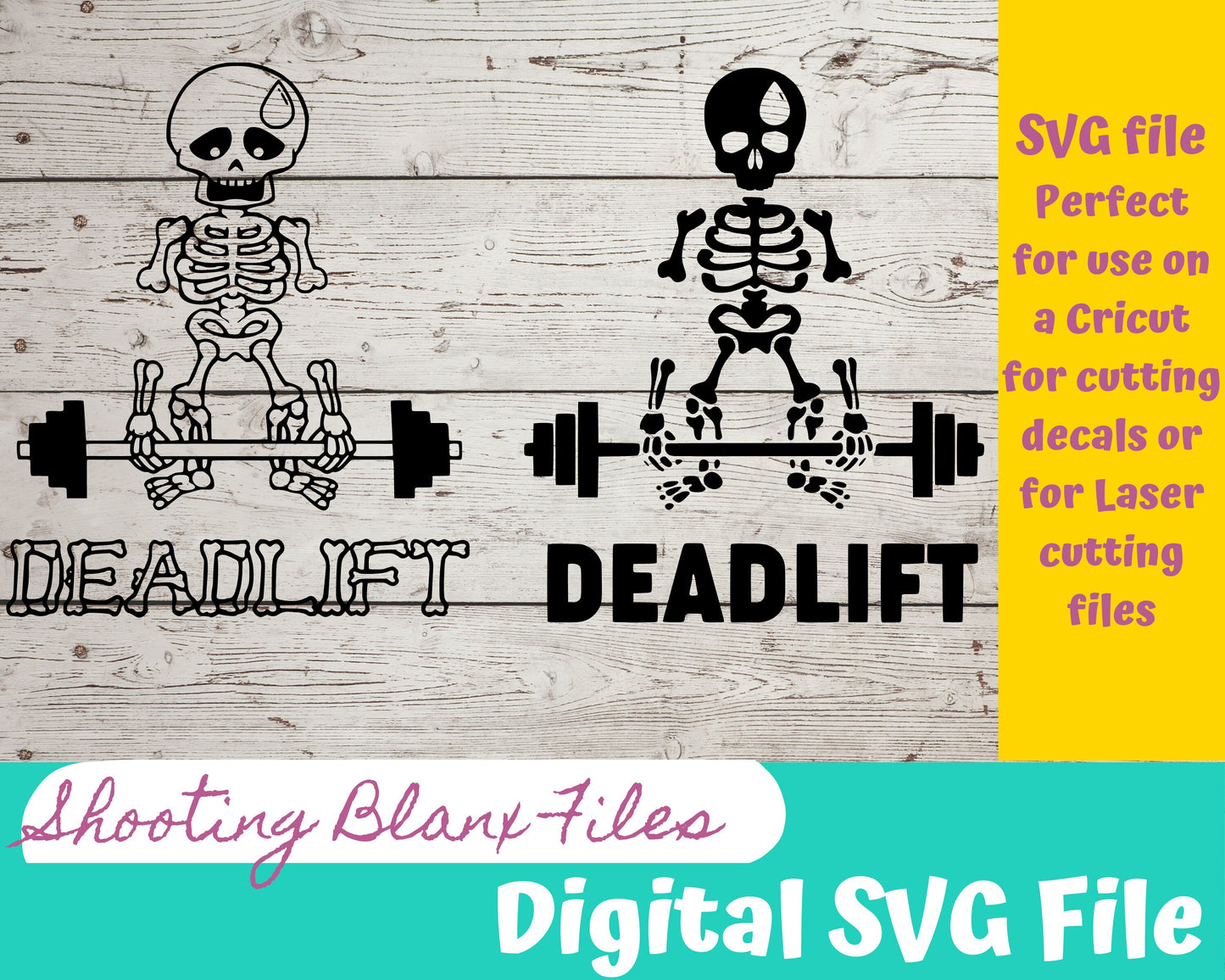 DeadLift Skeleton Weightlifting  SVG file for Cricut and laser engraving Glowforge, Scary, Halloween, Minimalistic, Halloween, Crossfit