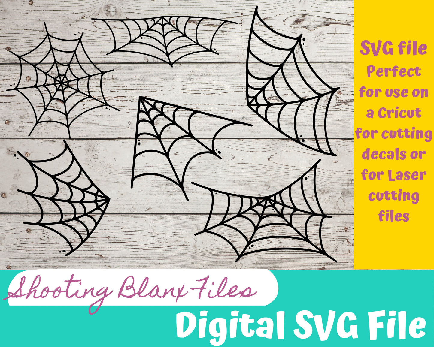 Spider Web SVG file for Cricut - laser Glowforge, Scary, Minimalistic, Halloween, Classic, Scary movies,