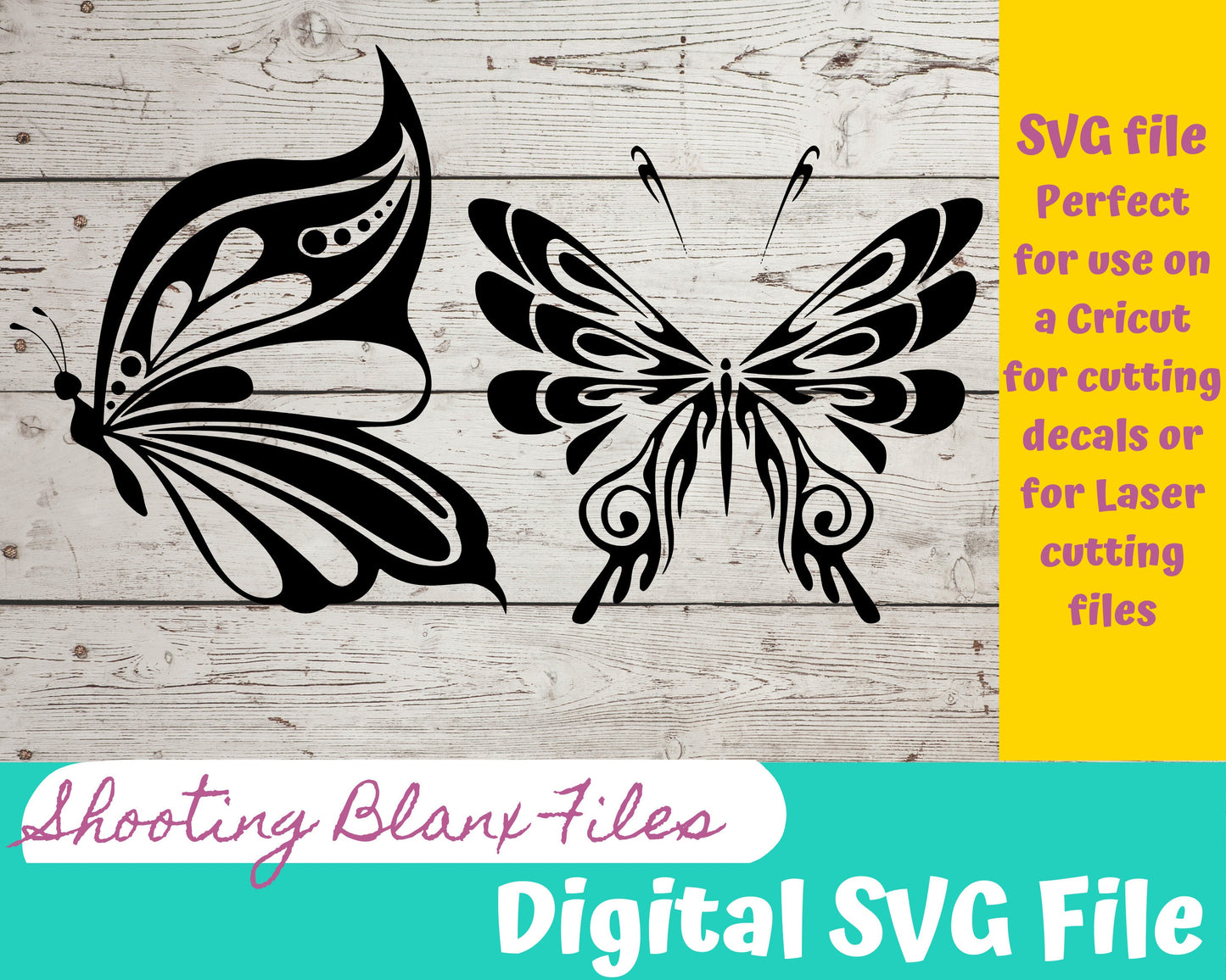 Butterfly SVG files perfect for Cricut, Cameo, or Silhouette also for laser engraving Glowforge, tumbler, beautiful