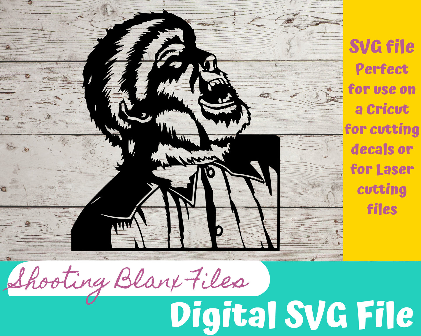 Werewolf Classic Horror SVG files perfect for Cricut, Cameo, or Silhouette also for laser cutting Glowforge