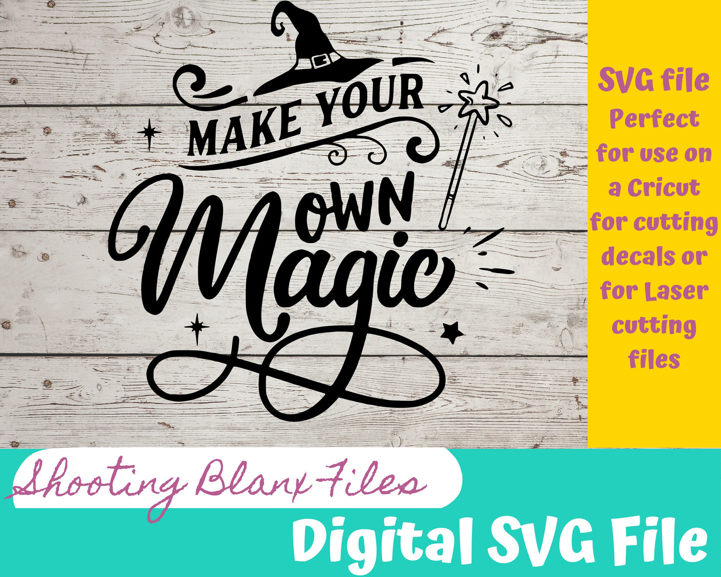 Make Your Own Magic SVG file for Cricut - laser engraving Glowforge, Scary, Halloween, Minimalistic, Halloween, Horror, phrase, saying