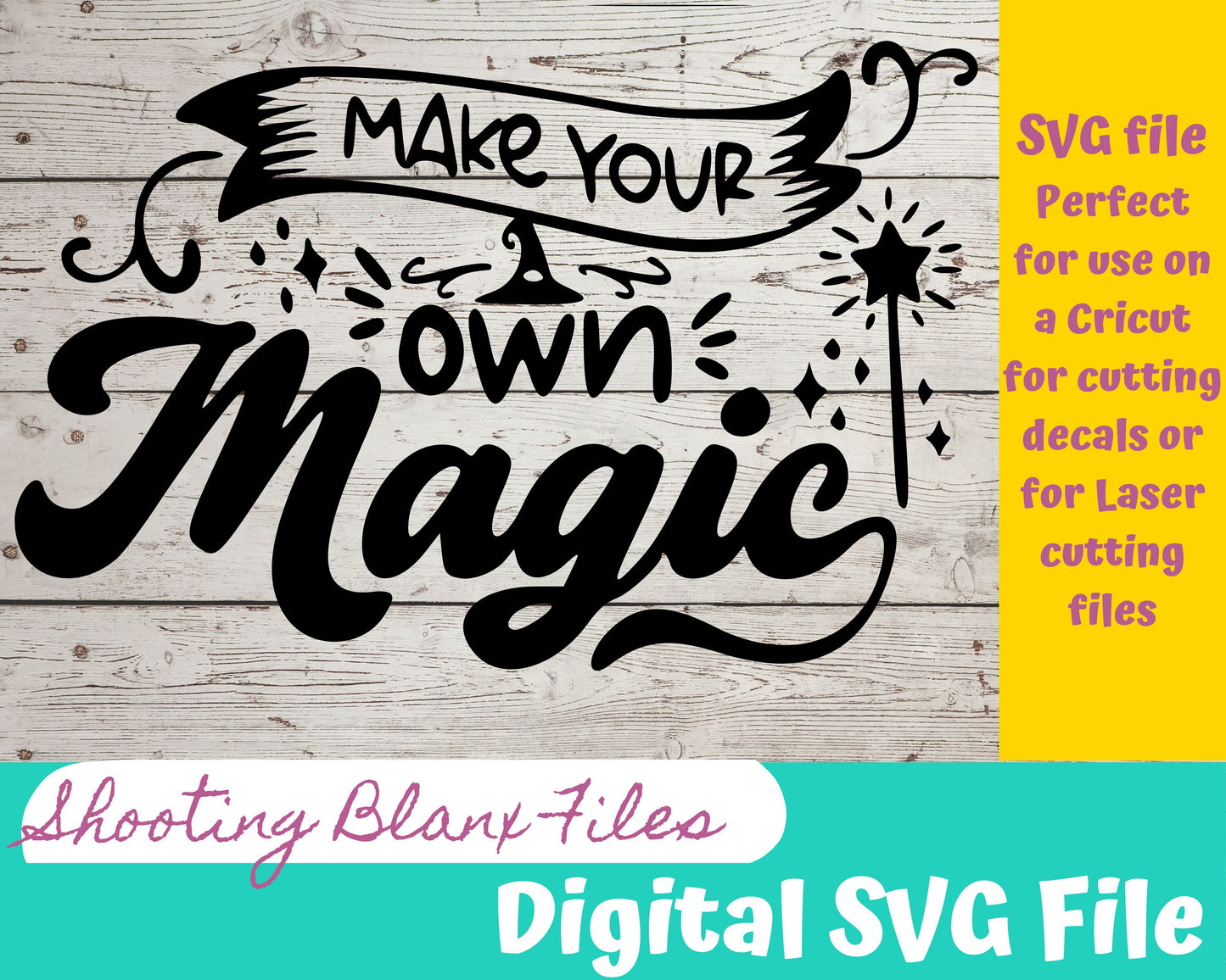 Make Your Own Magic file for Cricut - laser engraving Glowforge, Scary, Halloween, Minimalistic, Halloween, Horror, phrase, saying