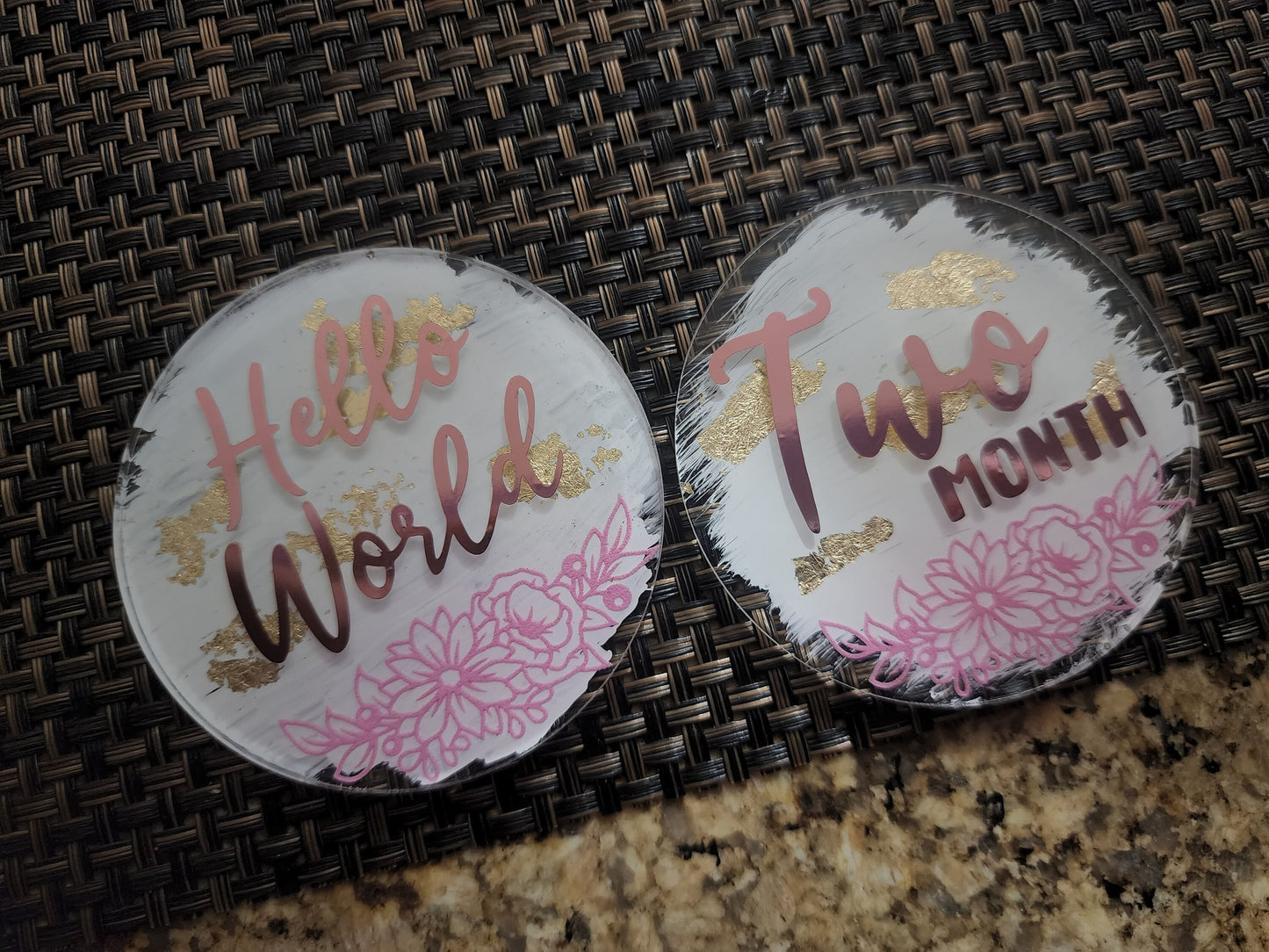 Monthly milestone svg, Milestone discs svg, floral svg, Baby Milestone SVG, Baby milestone rounds svg, baby announcement svg, sign svg