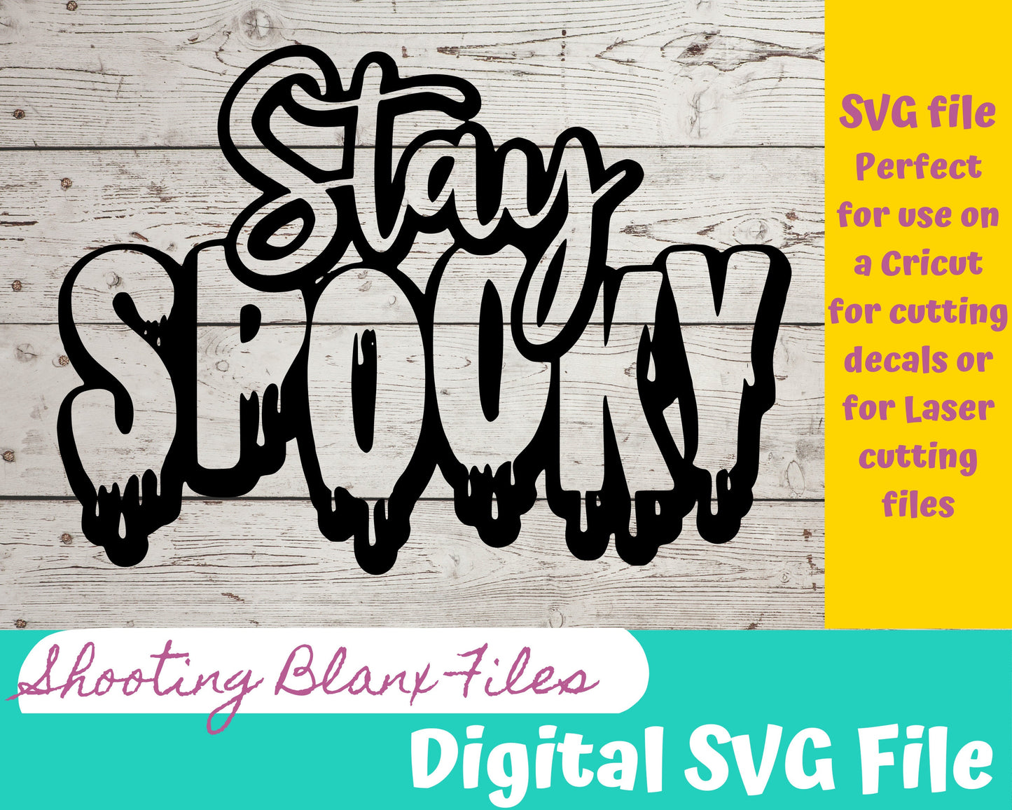 Stay Spooky SVG file for Cricut - laser engraving Glowforge, Scary, Halloween, Minimalistic, Halloween, Horror, phrase, saying