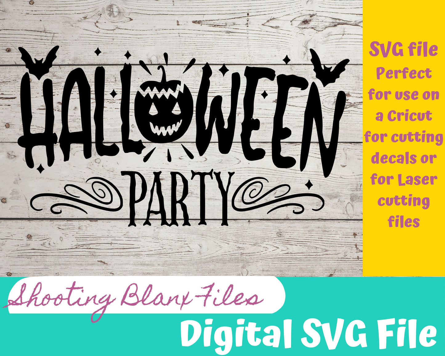 Halloween Party SVG file for Cricut - laser engraving Glowforge, Scary, Halloween, Minimalistic, Halloween, Horror, phrase, saying