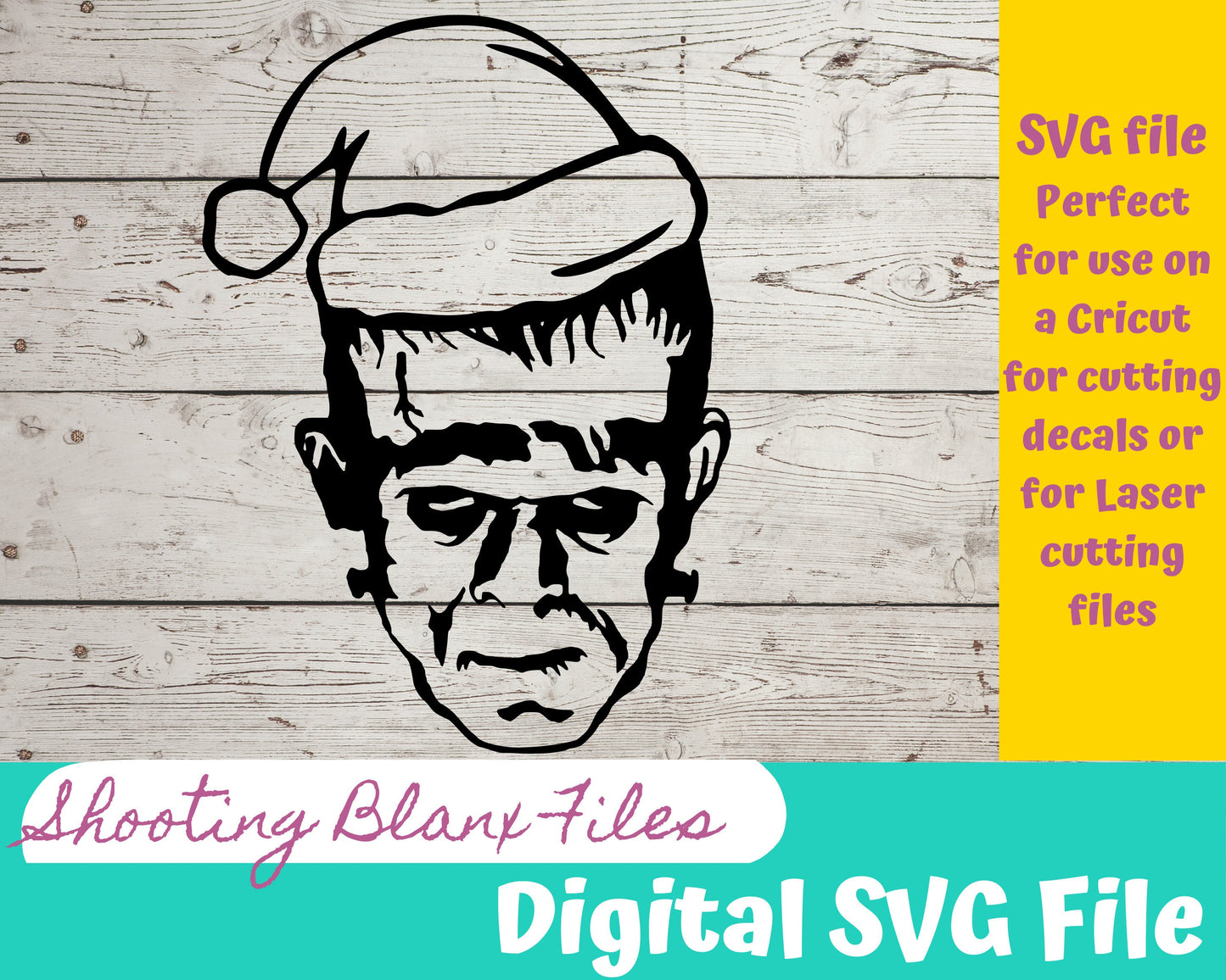 Classic Horror Christmas SVG files perfect for Cricut, also for laser cutting Glowforge , Frankenstein, Wolfman, swamp thing