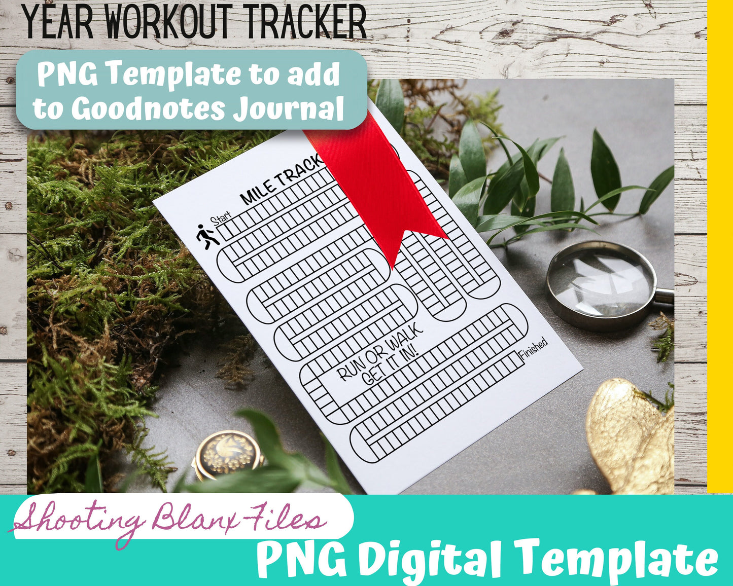 Mile Tracker / Running Tracker / Weight loss / Bujo / Journal / Digital template / Journal Page layout