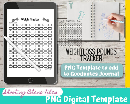 Weight loss pounds  Tracker / year at a glance tracker / Weight loss / Bujo / Journal / Digital template / Journal Page layout