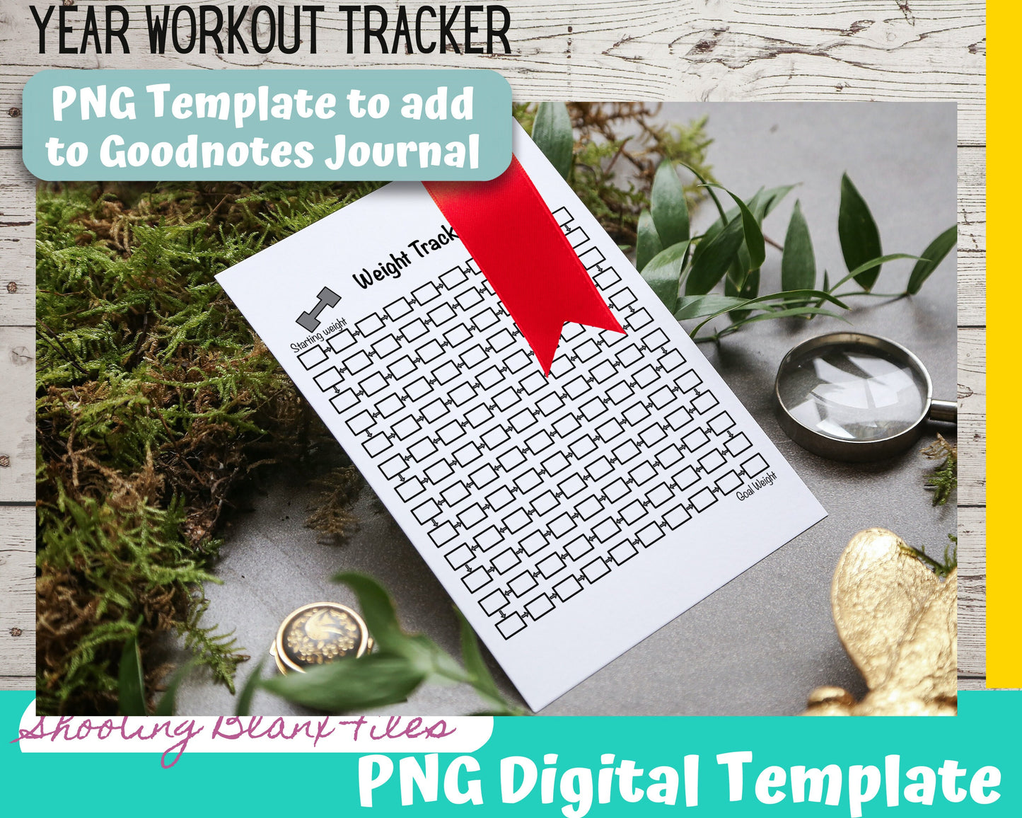 Weight loss pounds  Tracker / year at a glance tracker / Weight loss / Bujo / Journal / Digital template / Journal Page layout