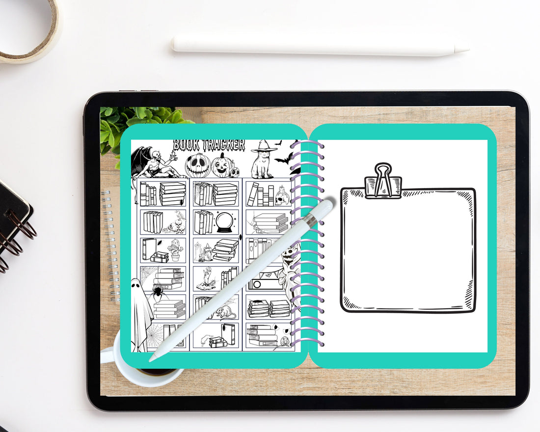 Book Tracker Journal Horror Themed page / Digital Tracker / Bujo / Dig ...