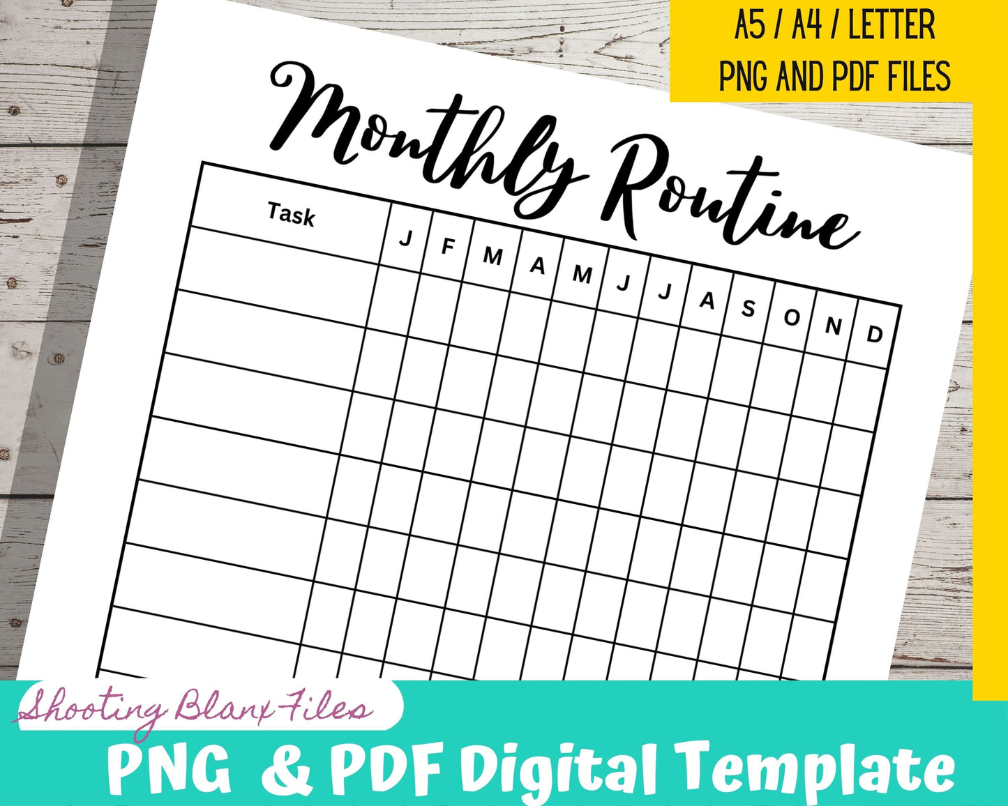 Routine Bundle planner, Daily Routine, Monthly Routine, Weekly Routine, Daily Checklist, Agenda Planner, Month calendar, Daily bujo insert